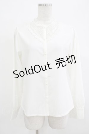 画像: an another angelus / ストライプレースヨークブラウス Free OFF WHITE H-25-12-13-1038-CA-BL-NS-ZH