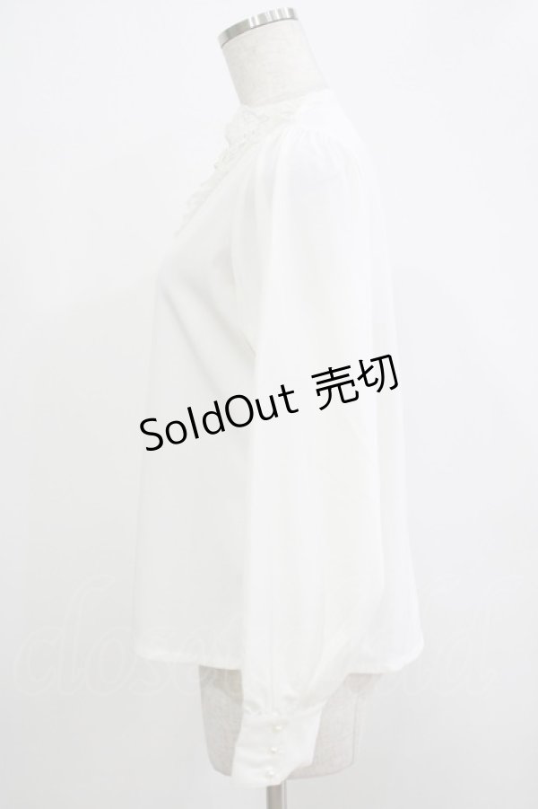 画像2: an another angelus / ストライプレースヨークブラウス Free OFF WHITE H-25-12-13-1038-CA-BL-NS-ZH (2)