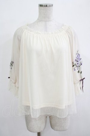 画像: an another angelus / スミレ刺繍チュールブラウス Free OFF WHITE H-25-12-13-1042-CA-BL-NS-ZH