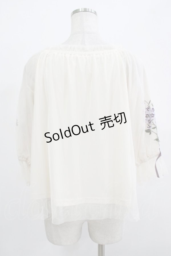 画像3: an another angelus / スミレ刺繍チュールブラウス Free OFF WHITE H-25-12-13-1042-CA-BL-NS-ZH (3)