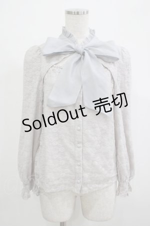 画像: evelyn / ボウタイレーストップス Free アイスグレー H-25-12-13-1045-LO-TO-NS-ZH