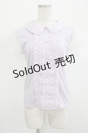 画像: axes femme / オーガンジー切替トップス M ラベンダー H-25-12-13-1046-AX-TO-NS-ZH