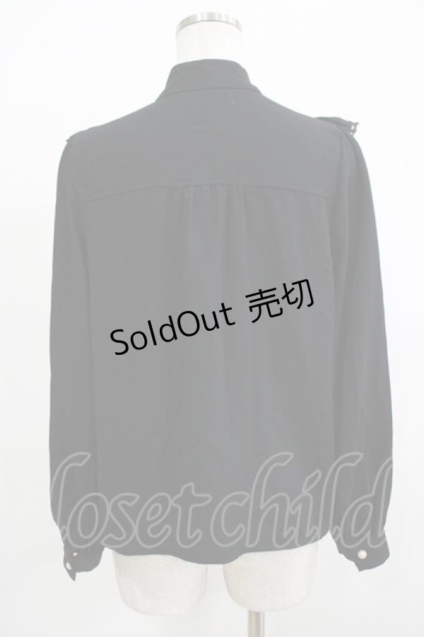 画像3: Ank Rouge / パールリボンタイブラウス M ブラック H-25-12-13-1048-CA-BL-NS-ZH (3)