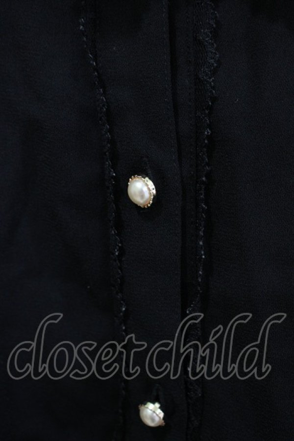 画像4: Ank Rouge / パールリボンタイブラウス M ブラック H-25-12-13-1048-CA-BL-NS-ZH (4)