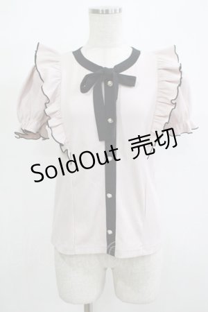 画像: Ank Rouge / リボンタイ配色リブ M ピンク/ブラック H-25-12-13-1049-CA-TO-NS-ZH