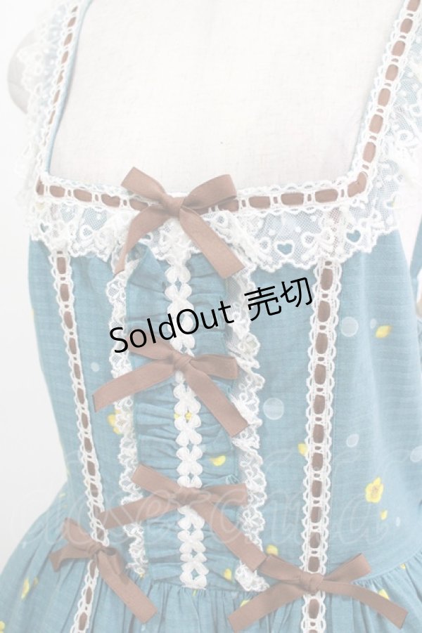 画像5: metamorphose / 【プラスサイズ】Dreamy Little Farm はしごレースフリルジャンパースカート プラスサイズ グリーン H-25-12-13-1004-ME-OP-NS-ZH (5)