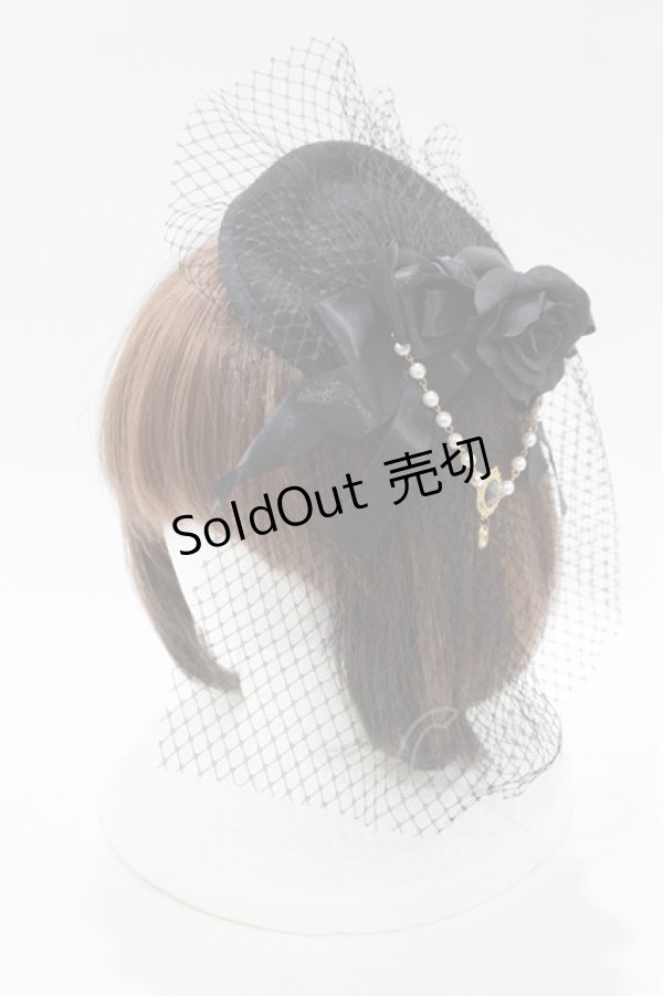 画像1: metamorphose / トークハット  ブラック H-25-12-13-1067-ME-AC-NS-ZH (1)