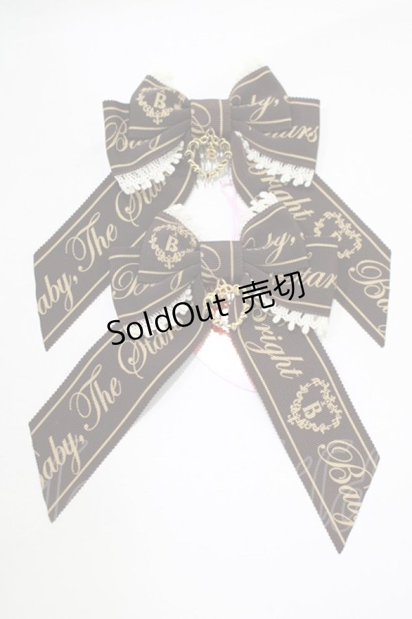 画像1: BABY,THE STARS SHINE BRIGHT / Best Wishesリボンコーム  ブラウン H-25-12-13-1069-BA-AC-NS-ZH (1)