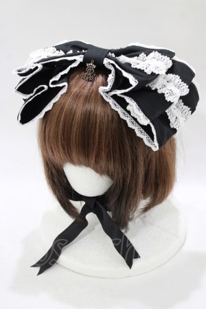 画像: ALICE and the PIRATES / Dolly Ribbonヘッドドレス  ブラック H-25-12-13-1074-PA-AC-NS-ZH