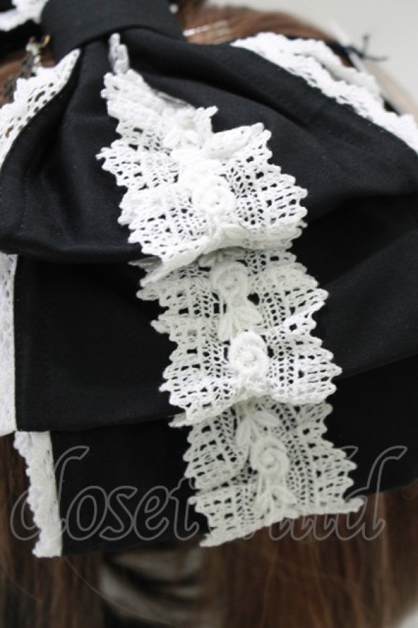 画像2: ALICE and the PIRATES / Dolly Ribbonヘッドドレス  ブラック H-25-12-13-1074-PA-AC-NS-ZH (2)