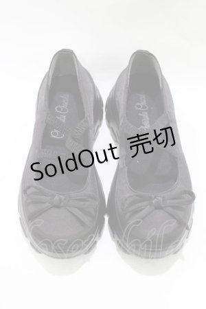 画像: Cherirulu Chocola / バレエシューズ S ブラック H-25-12-13-1075-GO-SH-NS-ZH