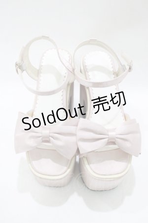 画像: DearMyLoveRose / ビッグリボン厚底サンダル 22.5cm ピンク H-25-12-13-1076-EL-SH-NS-ZH