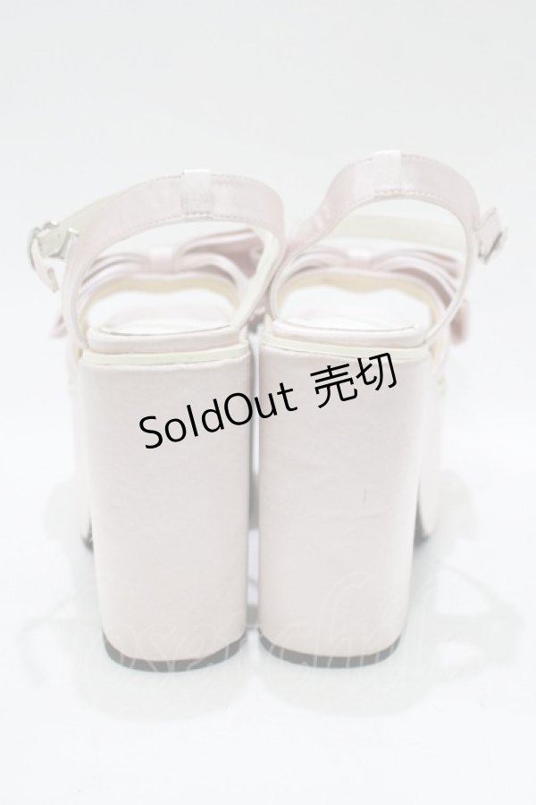 画像3: DearMyLoveRose / ビッグリボン厚底サンダル 22.5cm ピンク H-25-12-13-1076-EL-SH-NS-ZH (3)