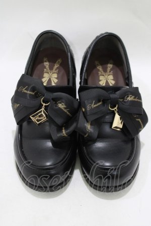 画像: Amavel / 喫茶アマベルのショコラトリーローヒールローファーパンプス S/22.5-23cm ブラック H-25-12-13-1077-CA-SH-NS-ZH