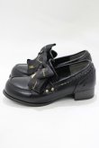 画像2: Amavel / 喫茶アマベルのショコラトリーローヒールローファーパンプス S/22.5-23cm ブラック H-25-12-13-1077-CA-SH-NS-ZH (2)