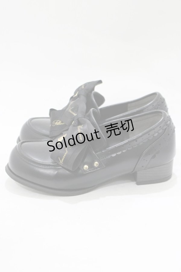 画像2: Amavel / 喫茶アマベルのショコラトリーローヒールローファーパンプス S/22.5-23cm ブラック H-25-12-13-1077-CA-SH-NS-ZH (2)
