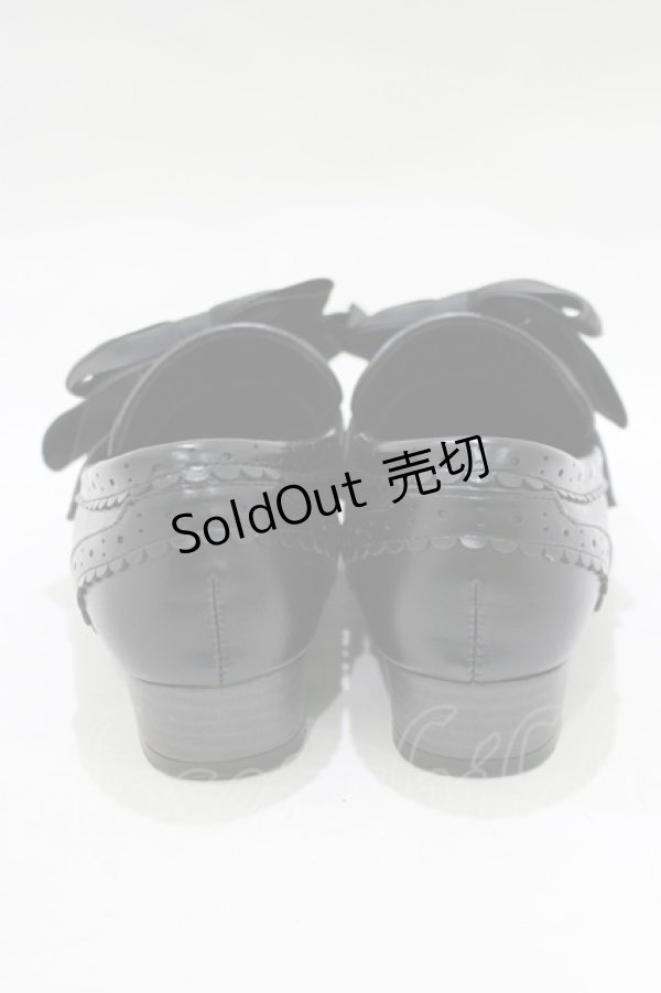 画像3: Amavel / 喫茶アマベルのショコラトリーローヒールローファーパンプス S/22.5-23cm ブラック H-25-12-13-1077-CA-SH-NS-ZH (3)