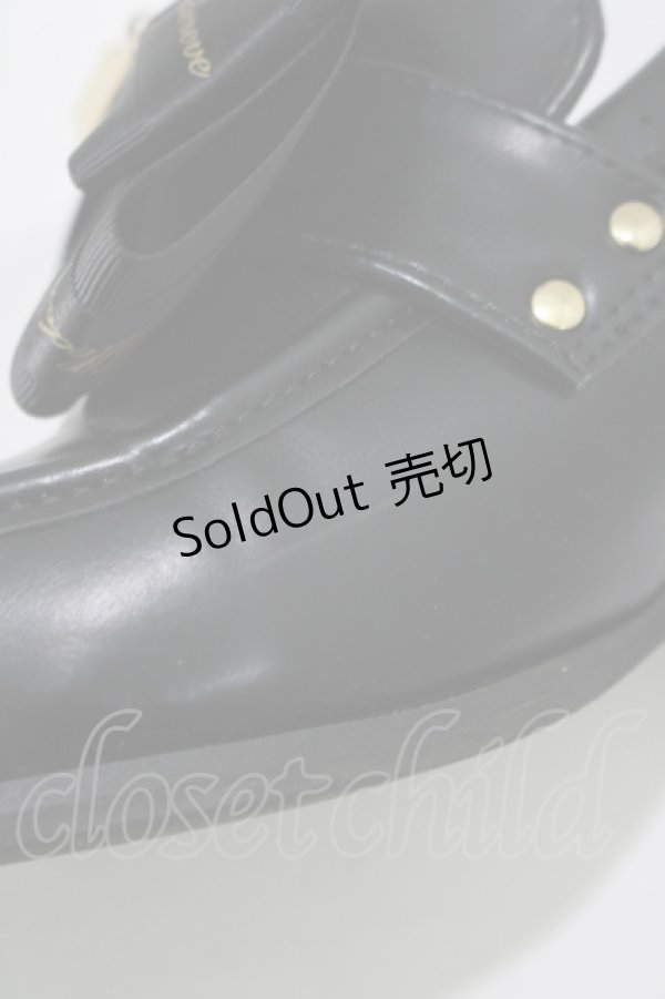 画像5: Amavel / 喫茶アマベルのショコラトリーローヒールローファーパンプス S/22.5-23cm ブラック H-25-12-13-1077-CA-SH-NS-ZH (5)