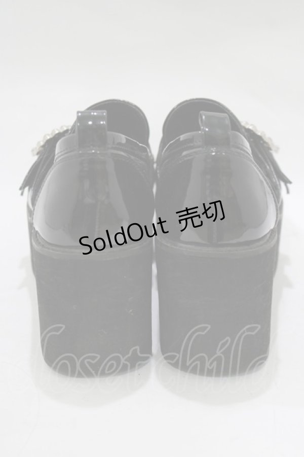 画像3: Bubbles / ダブルベルトローファー 36/22.5cm〜23.0cm ブラック/エナメル H-25-12-13-1078-CA-SH-NS-ZH (3)