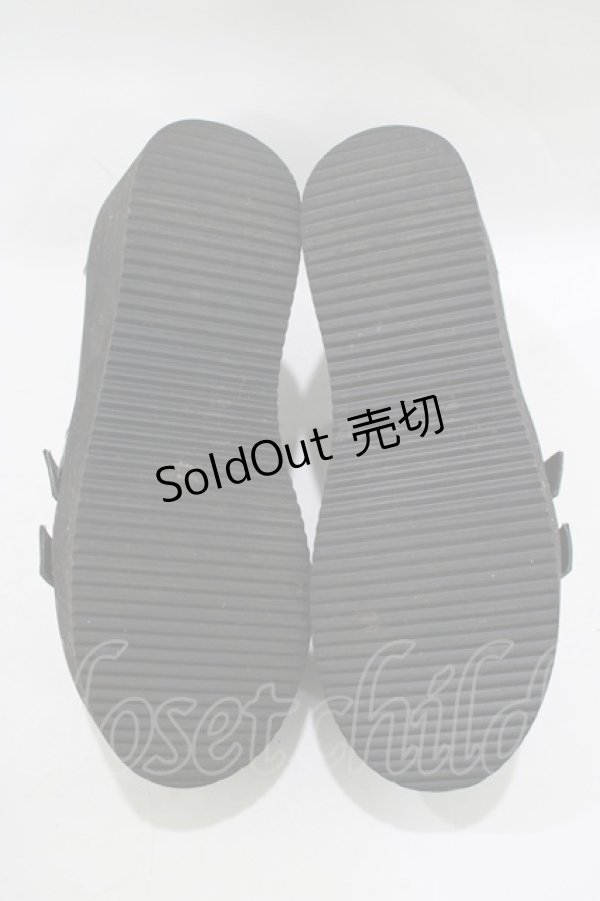 画像4: Bubbles / ダブルベルトローファー 36/22.5cm〜23.0cm ブラック/エナメル H-25-12-13-1078-CA-SH-NS-ZH (4)