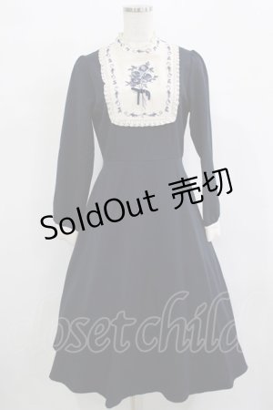 画像: Fi.n.t / 絵画風ヨーク刺繍ワンピース Free NAVY H-25-12-13-1015-CA-OP-NS-ZH