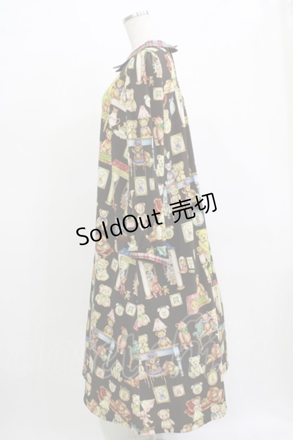 画像2: yukiemon / ベア部屋柄ワンピース M ブラウン H-25-12-13-1017-LO-OP-NS-ZH (2)