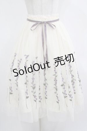 画像: an another angelus / スミレ刺繍チュールスカート Free OFF WHITE H-25-12-13-1018-CA-SK-NS-ZH
