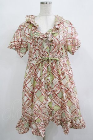 画像: PINK HOUSE / 花柄チュニック Free グリーン H-25-12-13-1022-LO-OP-NS-ZH