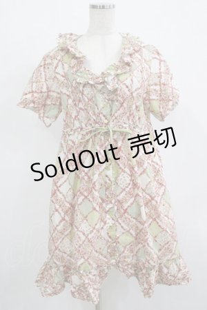 画像: PINK HOUSE / 花柄チュニック Free グリーン H-25-12-13-1022-LO-OP-NS-ZH