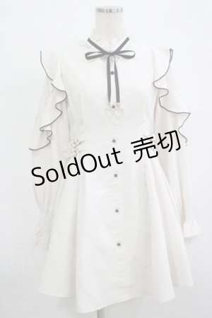 画像: Rojita / ハートチャーム肩透かしラッフルワンピース Free  H-25-12-13-1024-LO-OP-NS-ZH