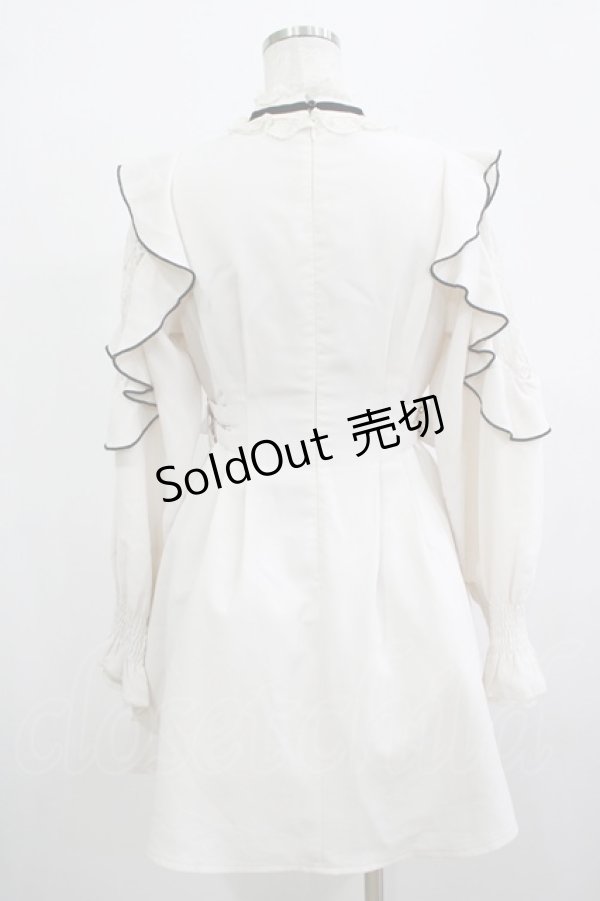 画像3: Rojita / ハートチャーム肩透かしラッフルワンピース Free  H-25-12-13-1024-LO-OP-NS-ZH (3)