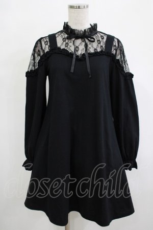 画像: Jamie エーエヌケー / レース切替カットワンピース M ブラック H-25-12-13-1025-LO-OP-NS-ZH