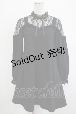 画像: Jamie エーエヌケー / レース切替カットワンピース M ブラック H-25-12-13-1025-LO-OP-NS-ZH