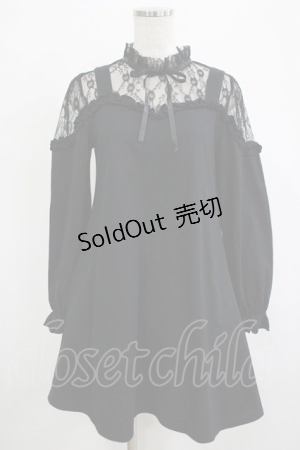 画像1: Jamie エーエヌケー / レース切替カットワンピース M ブラック H-25-12-13-1025-LO-OP-NS-ZH (1)