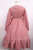 画像2: FLC / 星名桜子/ギンガムチェックワンピース M レッド H-25-12-14-004-LO-OP-NS-ZH (2)
