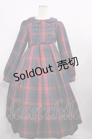 画像: FLC / MINA*タータンチェックワンピース M グリーン H-25-12-14-005-LO-OP-NS-ZH