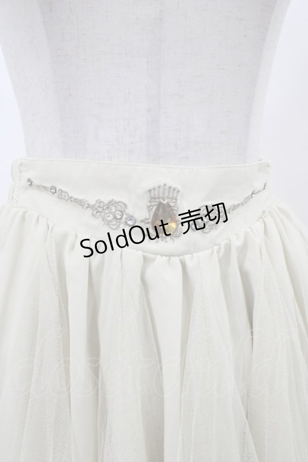 画像4: OZZ ANGELO / チュールイレギュラースカート  アイボリー H-25-12-14-1027-OO-SK-KB-ZH (4)
