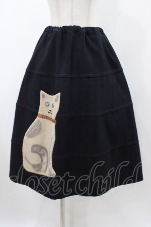 画像: Jane Marple / Tweedy catコクーンスカート  ネイビー H-25-12-14-1030-JM-SK-KB-ZH