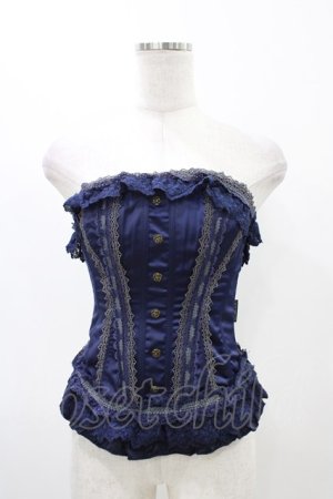 画像: Ozz oneste / オーバーバストコルセット  ネイビー H-25-12-14-1005-OO-TO-KB-ZH