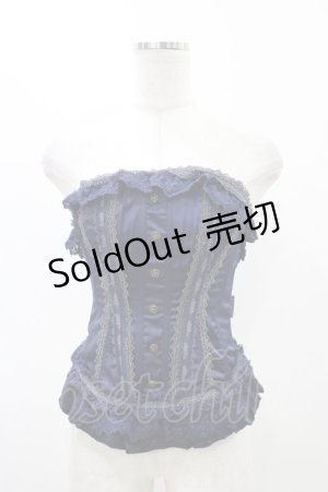 画像: Ozz oneste / オーバーバストコルセット  ネイビー H-25-12-14-1005-OO-TO-KB-ZH