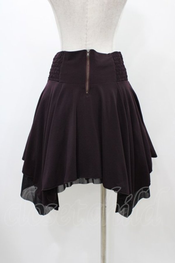 画像2: Ozz Croce / プリントイレギュラースカート  ボルドー H-25-12-14-1032-OO-SK-KB-ZH (2)