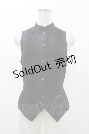 画像: MIHO MATSUDA / スタンドカラーベスト  ブラック H-25-12-14-1034-GO-TO-KB-ZH