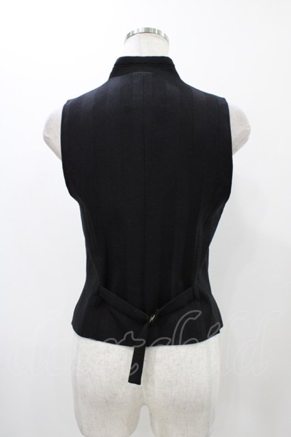 画像2: MIHO MATSUDA / スタンドカラーベスト  ブラック H-25-12-14-1034-GO-TO-KB-ZH (2)