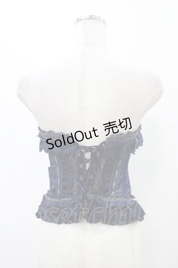 画像2: Ozz oneste / オーバーバストコルセット  ネイビー H-25-12-14-1005-OO-TO-KB-ZH (2)