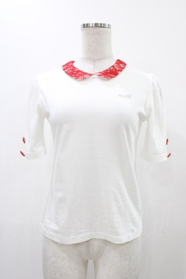 画像1: MILK / ホイップTops  オフ×レッド H-25-12-14-1038-ML-TO-KB-ZH (1)