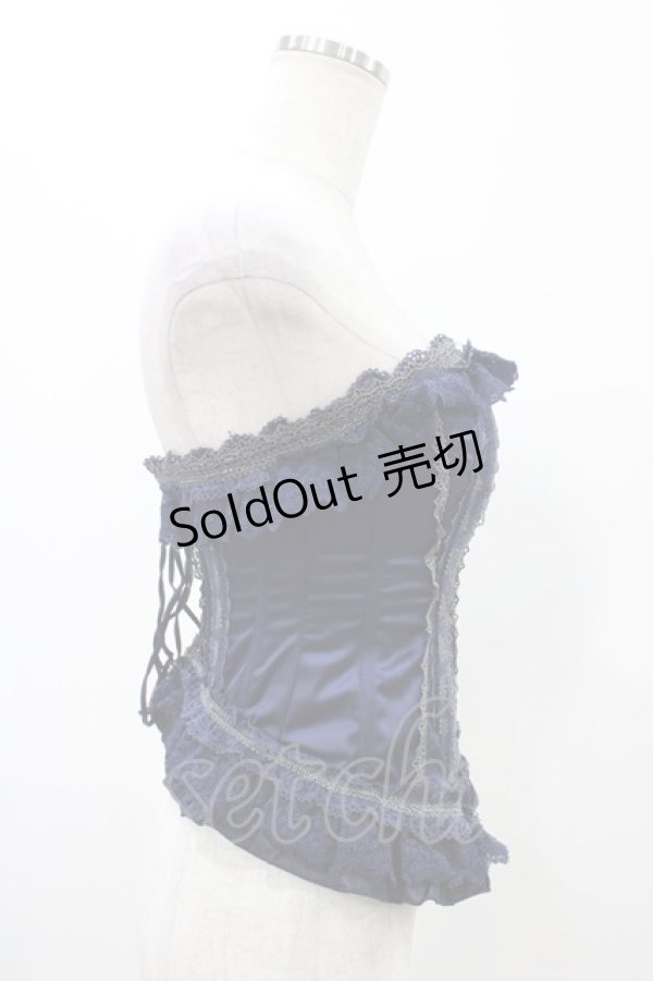 画像3: Ozz oneste / オーバーバストコルセット  ネイビー H-25-12-14-1005-OO-TO-KB-ZH (3)