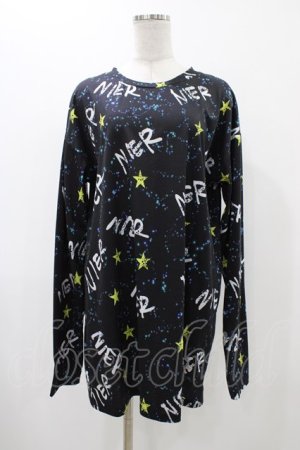 画像: NieR Clothing / プリントトップス  スターロゴ H-25-12-14-1043-PU-BL-KB-ZH