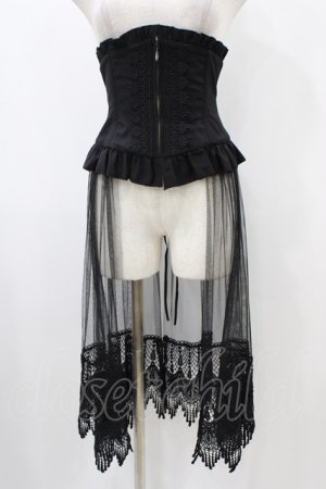 画像: Sheglit / "Cynthia"チュールコルセット  ブラック H-25-12-14-1006-EL-ZA-KB-ZH