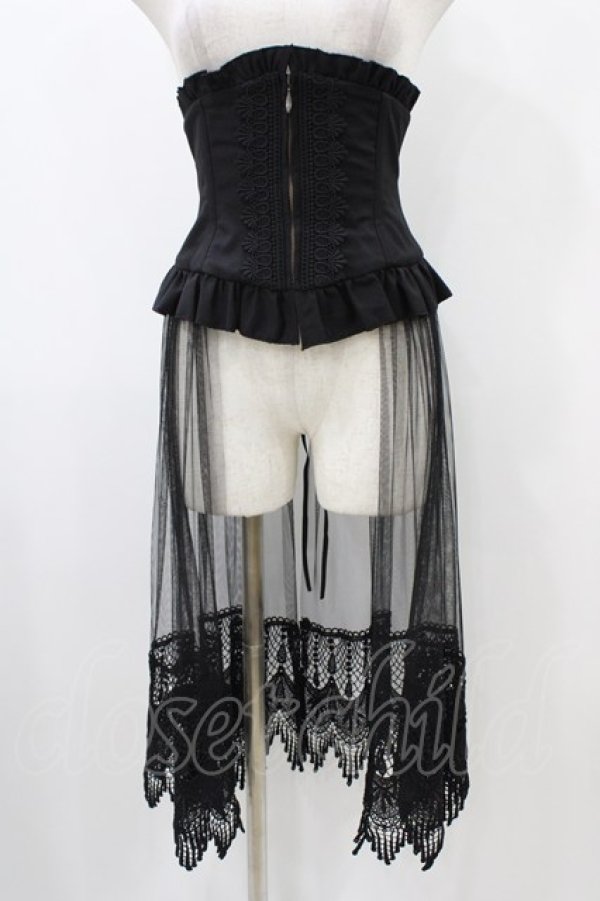 画像1: Sheglit / "Cynthia"チュールコルセット  ブラック H-25-12-14-1006-EL-ZA-KB-ZH (1)