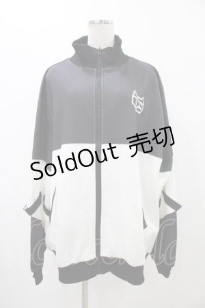 画像: ACDC RAG / ドットネコジャージジャケット  ブラック×ホワイト H-25-12-14-1051-PU-JA-KB-ZH